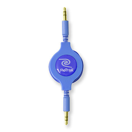 Aux Cable | Auxiliary Cable | Retractable Cord | Blue