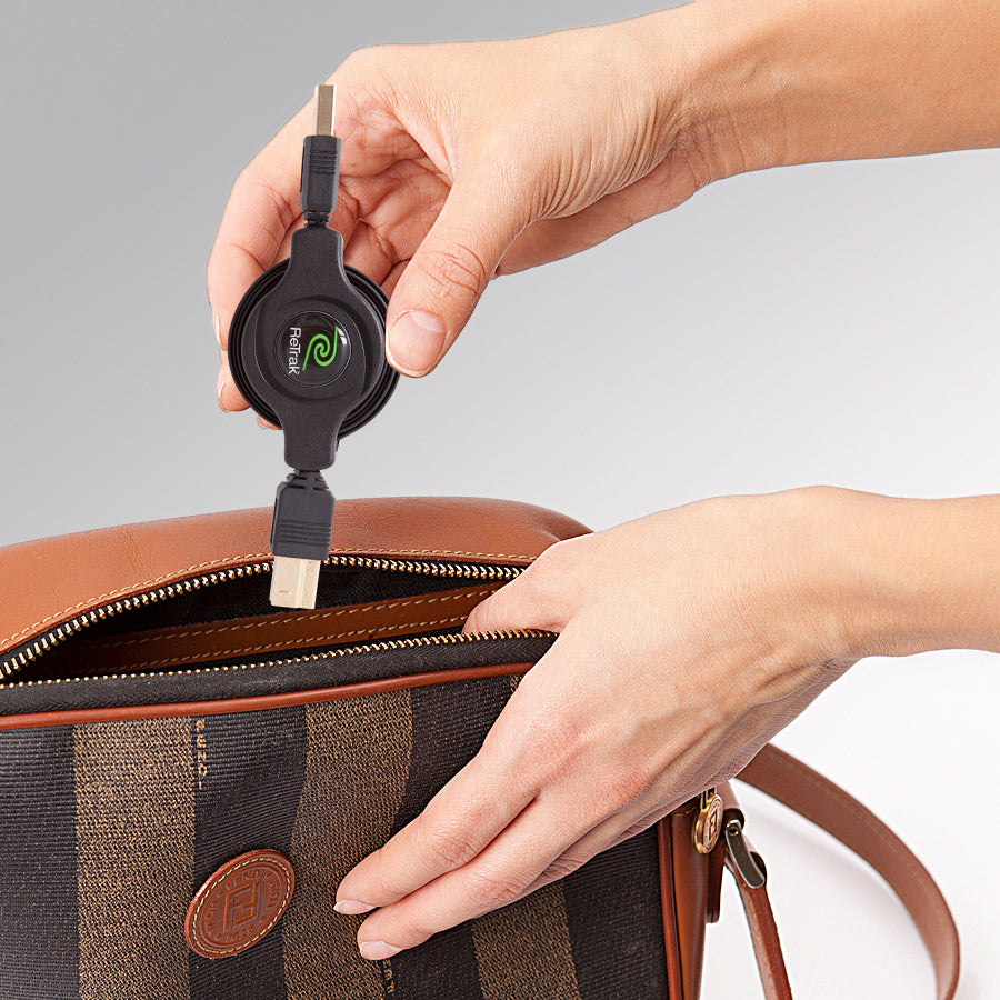 USB Cable Type B | Retractable Type B Cable | USB 3.0 Cord