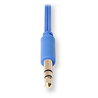 Headphone Splitter Adapter | Headphone Splitter | Retractable Cord | Blue