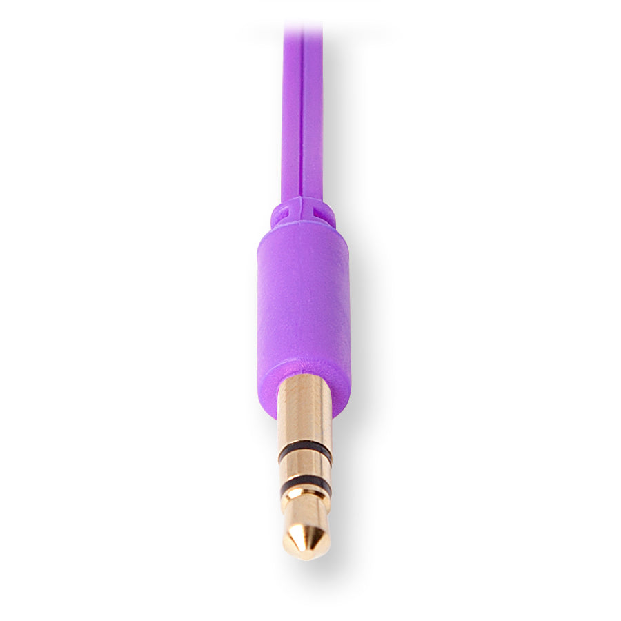 Retractable Headphone Splitter Adapter | Headphone Splitter | Retractable Cord | Purple