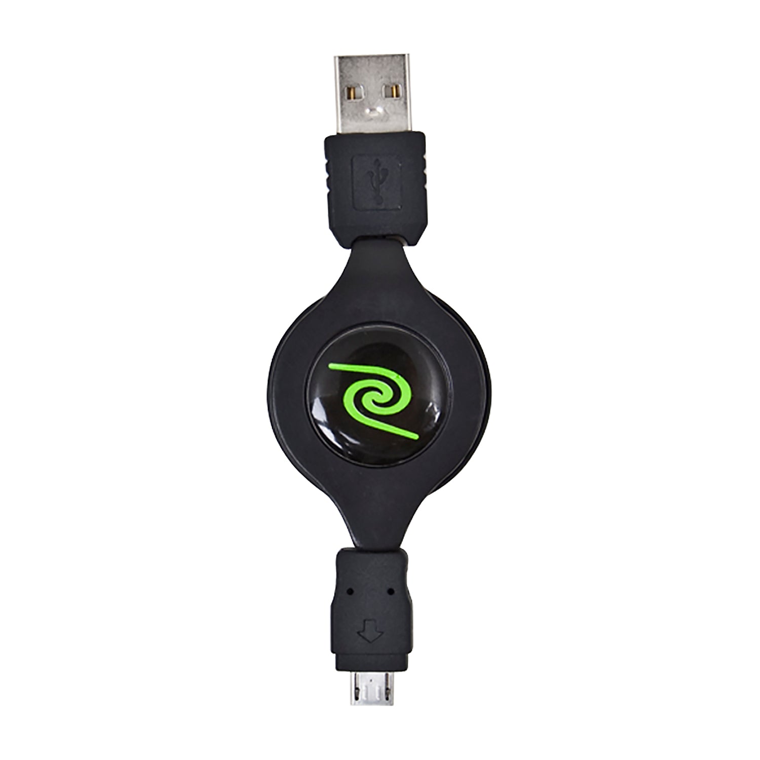 Micro USB Charging Cord | Retractable Micro USB Cable | Black