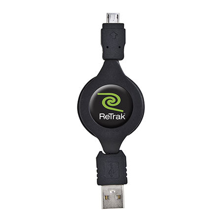 4-in-1 Micro USB Charger | Wall/Car/USB Charger + Retractable Micro USB Cable