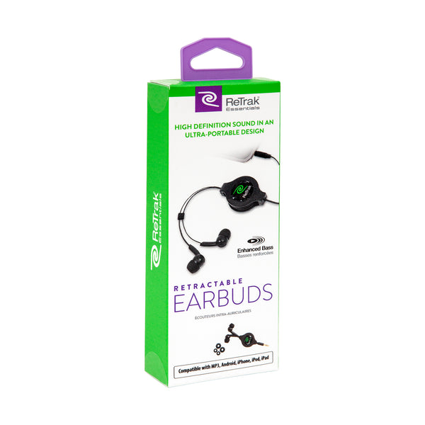 Headphones with on sale retractable cord