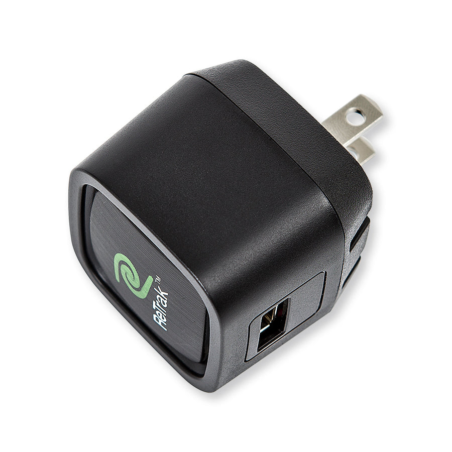 Lightning Wall Charger | Retractable Lightning Charging Cable | 2.4A Wall Charger | Black