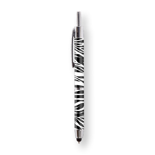 Zebra Print Stylus Pen | Retractable Premier Series Stylus Pen