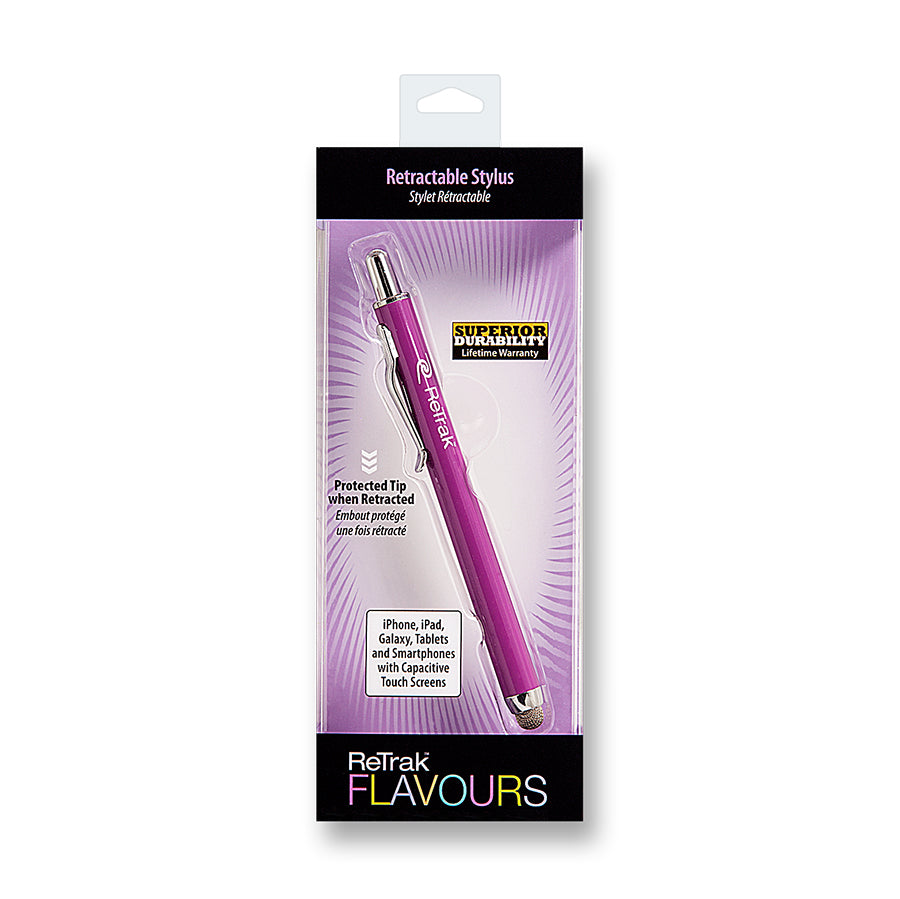 Stylus Pen | Retractable Active Stylus Pen | Purple
