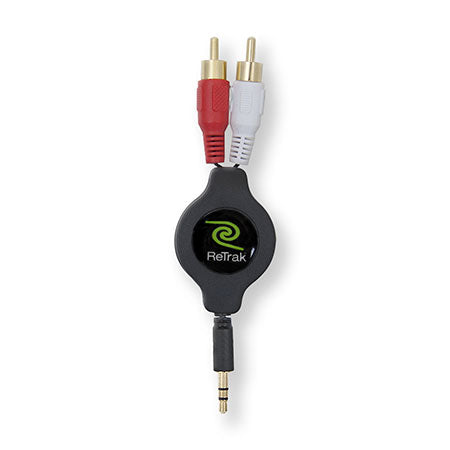 Auxiliary to RCA Cable | Retractable RCA to Aux Cord