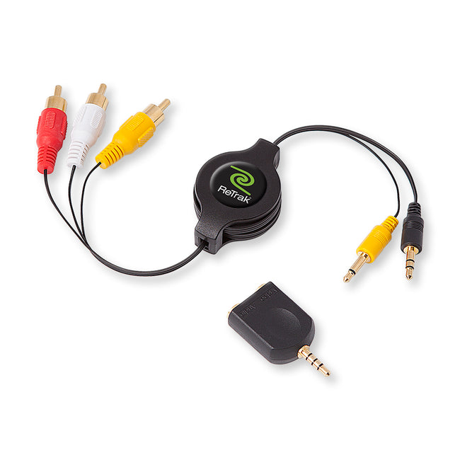 RCA to Aux Cable Adapter | Retractable RCA Cable | RCA Adapter Cables for Home Theaters & DVD Players