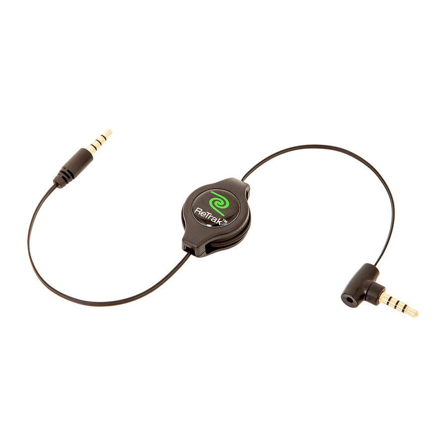 Retractable Auxiliary Cord + Microphone