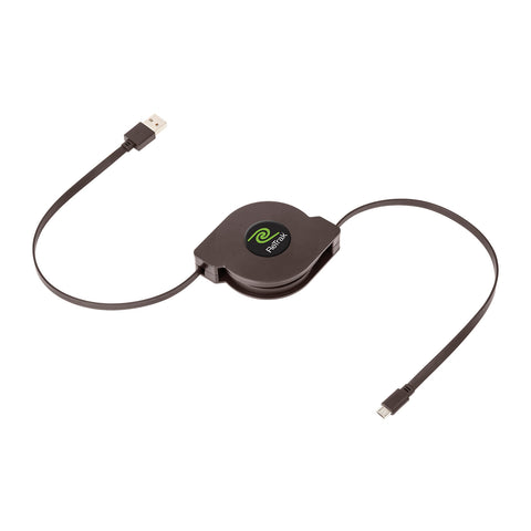Mic Aux Cable | Premier Hands-free Mic | 5 Ft Retractable Cord | Black