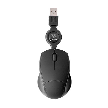 Retractable Optical Mouse | Basic Optical Mouse | Black