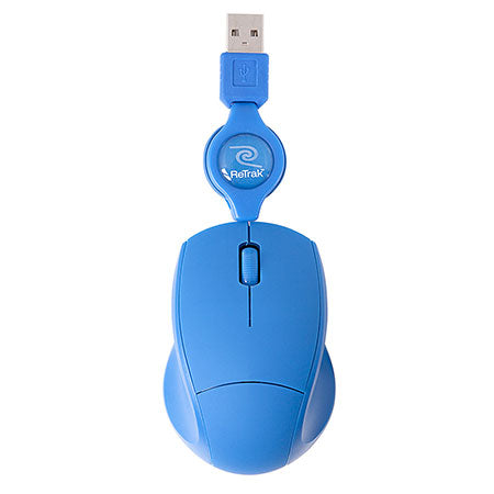 Retractable Optical Mouse | Basic Optical Mouse | Blue