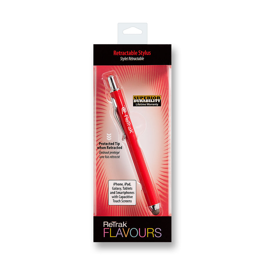 Retractable Stylus | Retractable Active Stylus Pen | Red