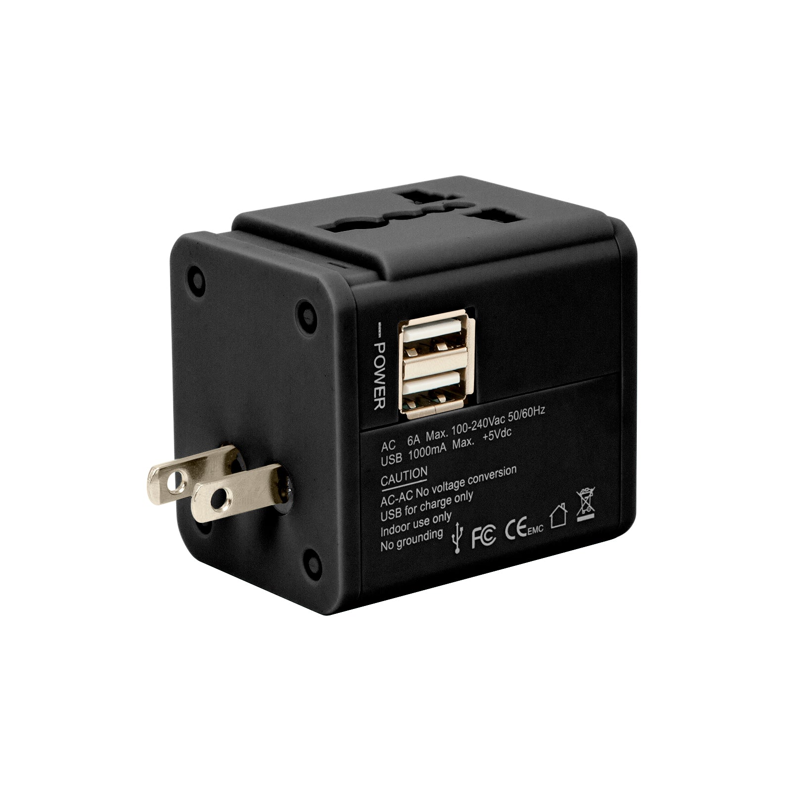 Universal Travel Adapter | Built-in Dual USB Charger | Universal Plug Adapter