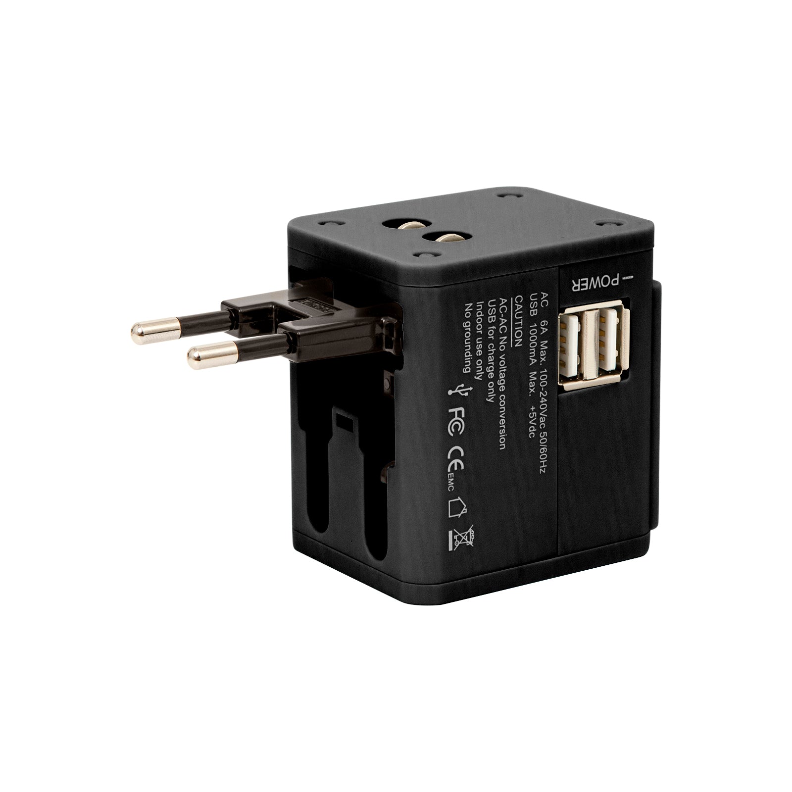 Universal Travel Adapter | Built-in Dual USB Charger | Universal Plug Adapter